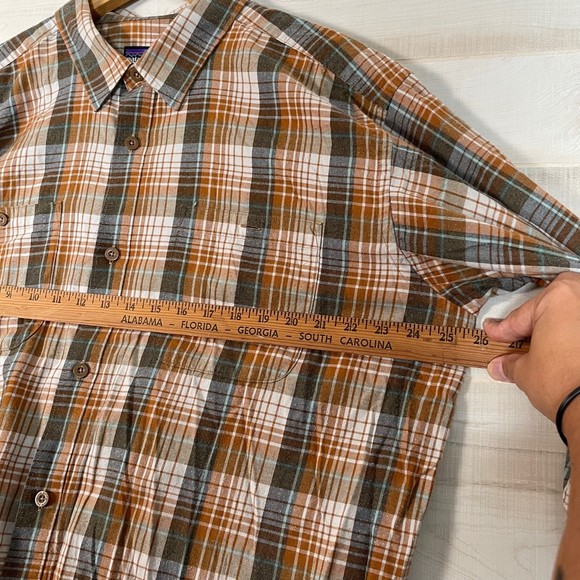 PATAGONIA Mens Plaid Long Sleeve Organic Cotton Button up Shirt Sz XL - Picture 5 of 5